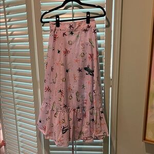 HILL HOUSE WRAP SKIRT PURPLE SEA CREATURES